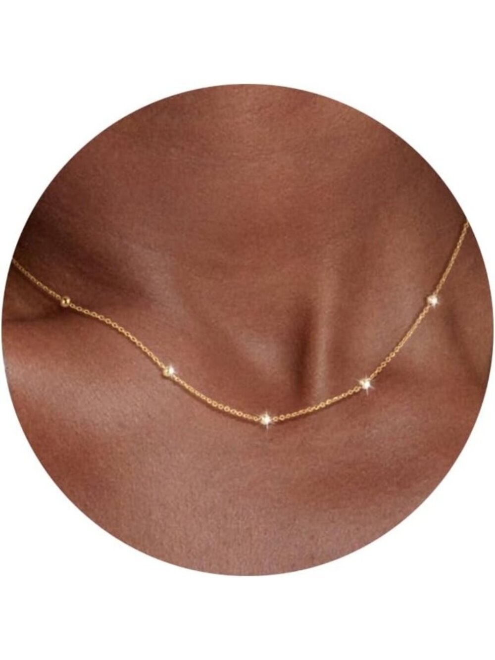 925 Sterling Silver Beaded Chain Necklace for Women - Elegant & Stylish Jewelry
